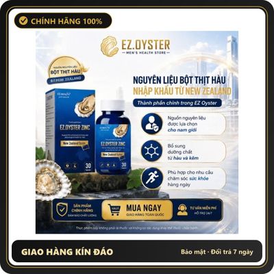 (Che Tên) Tinh Chất Thịt Hàu Biển EZ.Oyster New Zealand Tăng Cường Sinh Lý Nam, Hỗ Trợ Sức Khỏe Nam Giới Hỗ Trợ 24/7