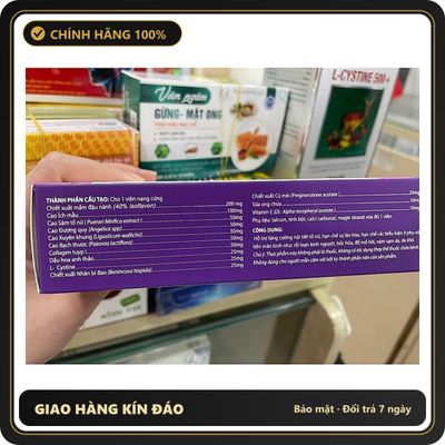 (Che Tên) Viên uống Sâm ngọc nữ tăng nội tiết nữ,giảm nám sạm da,tăng cường sinh lí nữ Chuẩn Auth