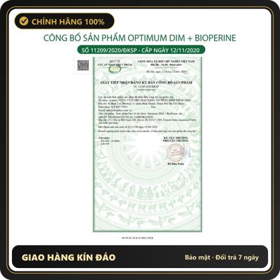 (Che Tên) Viên uống nội tiết tố, cải thiện sinh lý nữ Optimum Dim +Bioperine Hotchland Nutrition Hộp 30 viên Chuẩn Auth