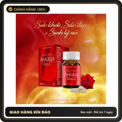 (Che Tên) Viên Uống ANGELA GOLD Hỗ Trợ Sức Khỏe, Nội Tiết Tố, Đẹp Da Và Sinh Lý Nữ Chính Hãng Từ Mỹ Chuẩn Auth