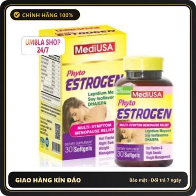 (Che Tên) MediUSA Phyto Estrogen ( HỘP 30 viên ) Cải thiện nội tiết tố nữ, sinh lý nữ.Giảm biểu hiện khó chịu Cao Cấp Bảo Đảm