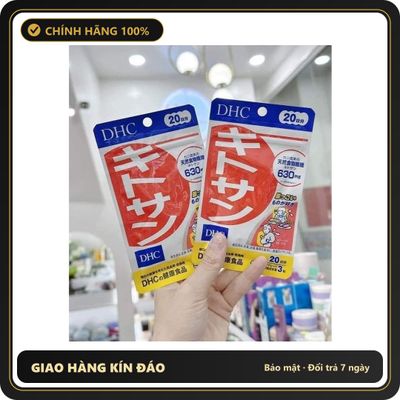 (Che Tên) Viên Uống Giảm Mỡ Bụng Chitosan DHC Gói 60 Viên Nhật Bản [CHÍNH HÃNG] Hỗ Trợ Thon Gọn, Da Mịn - Hàng Mới Về