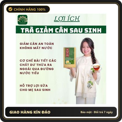 (Che Tên) Trà giảm cân sau sinh -Tuệ Quang- Ích sữa, xổ mỡ,thải độc dưỡng da,giúp săn chắc vòng eo -Hộp 50 lọc - Hàng Mới Về