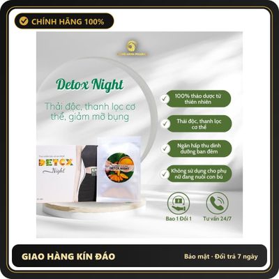 (Che Tên) [Giảm mỡ bụng] Viên Uống Detox Night Chính Hãng, Giảm Cân Dùng Thử 15 Ngày, Chuyên Giảm Mỡ Bụng Cứng - Hồng Minh Pharma Chuẩn Auth