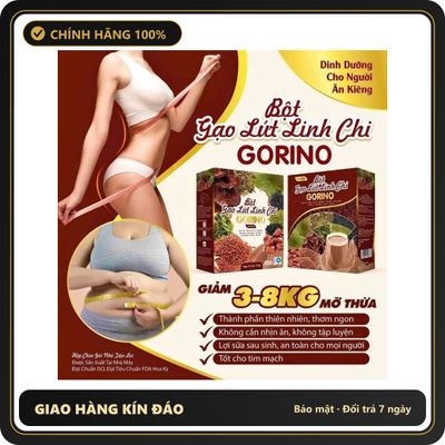 (Che Tên) BỘT GẠO LỨT LINH CHI GORINO HỖ TRỢ GIẢM CÂN,HỖ TRỢ ĂN KIÊNG - Hàng Mới Về
