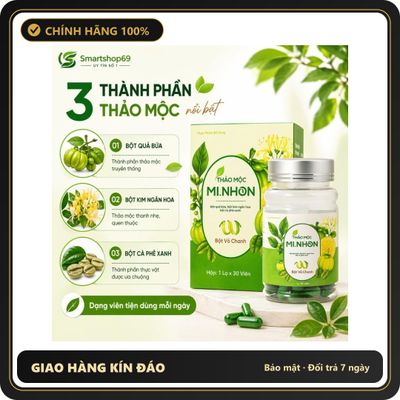 (Che Tên) Thực Phẩm Bổ Sung Thảo Mộc Mi.Nhon Plus Hỗ Trợ Giảm Cân An Toàn Bảo Mật Tuyệt Đối