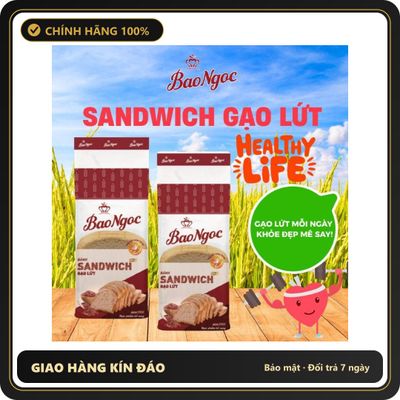 (Che Tên) [1-5 Túi] Bánh sandwich gạo lứt Bảo Ngọc healthy dành cho người giảm cân, eat clean, tập gym (215g) Hỗ Trợ 24/7
