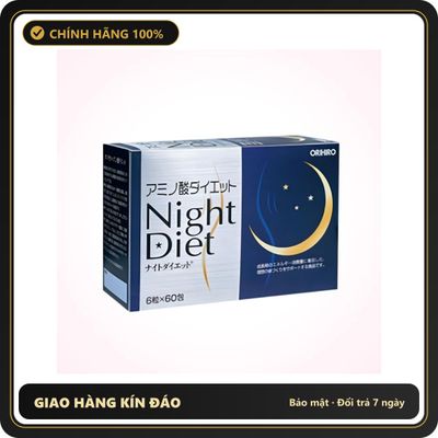 (Che Tên) Viên Uống Hỗ Trợ Dáng Thon Gọn Night Diet Orihiro Nội Địa Nhật 60 Gói Cao Cấp Bảo Đảm