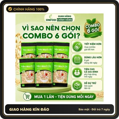 (Che Tên) COMBO 6 Yến Mạch Ăn Liền Giảm Cân ONFOD Cán Dẹt Cán Vỡ Ăn Kiêng Eat Clean Healthy Food - Hàng Mới Về