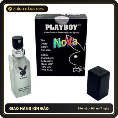 (Che Tên) Xịt thơm Playboy đen lọ 5ml - Hàng Mới Về - thấm nhanh không nhờn rít, dùng trước khi quan hệ, nhỏ gọn dễ mang theo
