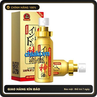 (Che Tên) Xịt thơm cơ thể nova lọ 15ml cho nam Chuẩn Auth - thấm nhanh không nhờn rít, dùng trước khi quan hệ, nhỏ gọn dễ mang theo