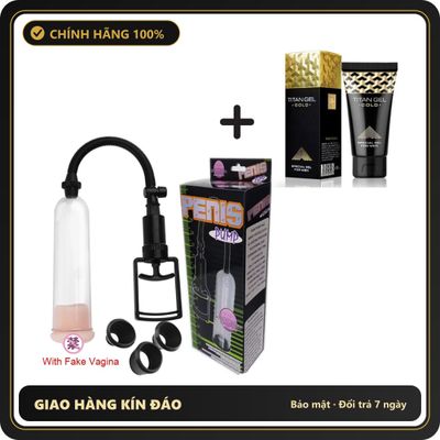 (Che Tên) Máy tập tăng kích thước dương vật kèm gel tăng kích thước Bảo Mật Tuyệt Đối