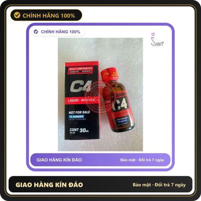 (Che Tên) Chai hít tăng khoái cảm Popper C4 30ml Popper C4 30ml, Cực Mạnh Phê Lâu, Cho Ng Lờn, che tên sản phẩm bảo mật kín đáo 848293 Giao Nhanh Toàn Quốc
