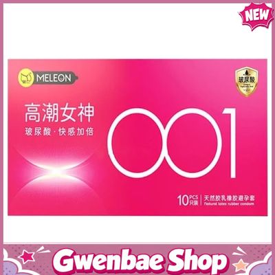 Bao cao su Meleon 001 Pink - Siêu mỏng, nhiều gel tạo trơn HA - Hộp 10 cái - Gwen Shop Chính Hãng