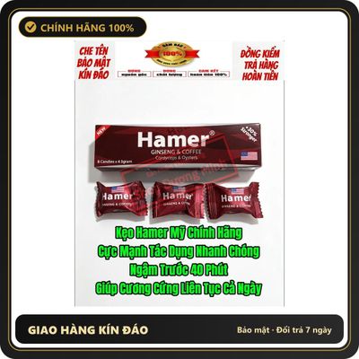 (Che Tên) ( Hàng Nhập Khẩu Chính Hãng USA) Combo 3 Viên Kẹo Hamer Mỹ, Cực Mạnh, Tác Dụng Nhanh Chóng,An Toàn cho sức khỏe - Hàng Mới Về
