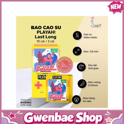 Bao Cao Su Kéo Dài Thời Gian PlayAh Last Long Chính Hãng - Gwen Shop Chính Hãng