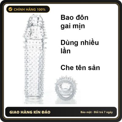 (Che Tên) Bao cao su đôn dên tăng kích thước – Gai mịn – Tái sử dụng nhiều lần Hỗ Trợ 24/7