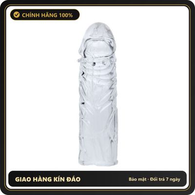 (Che Tên) Bao cao su đôn dên trơn trong suốt – Tăng kích thước, tăng khoái cảm – Tái sử dụng Hộp Trắng Kín
