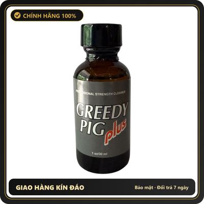 (Che Tên) Poppers Mỹ GreedyPig Plus 30ml Hỗ Trợ 24/7 - chai 30ml, hàng chuẩn nhập khẩu, nắp kín không bay hơi