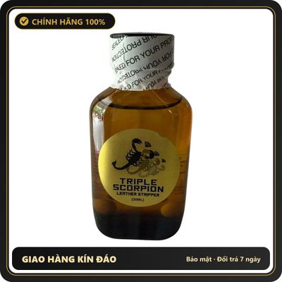 (Che Tên) Poppers Mỹ Tripple Scorpion Gold 30ml - Leather stripper Bảo Mật Tuyệt Đối