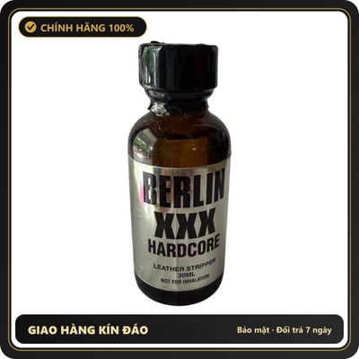 (Che Tên) Poppers Mỹ BERLIN XXX HARDCORE 30ml - Leather Stripper Giao Nhanh Toàn Quốc