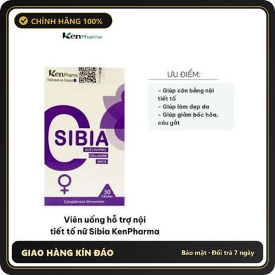 (Che Tên) Viên uống SABIA Nhập Pháp - Giúp tăng cường nội tiết tố nữ, bổ sung estrogen, Isoflavone và sinh lý nữ - Hộp 30 viên - Hàng Mới Về