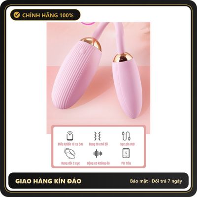 (Che Tên) Trứng rung đôi có remote điều kiển từ xa - 8 chế độ rung - pin sạc - Hàng Mới Về