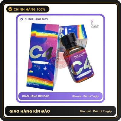 (Che Tên) Chai Hít Popper C4 Main Componets 30ml USA Chính Hãng - chai 30ml, hương dịu không nồng, hàng chuẩn nhập khẩu - giao hàng che tên kín đáo 894851 Hộp Trắng Kín