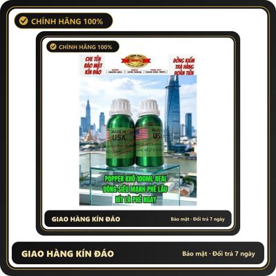 (Che Tên) Che Tên) ( Real USA) Sale Popper Khô 100ml, Hàng Chính Hãng Cực Mạnh, Tác Dụng Nhanh Chóng, Hít Là Phê Ngay, Cam Kết Chất Lượng Hỗ Trợ 24/7 Cao Cấp Bảo Đảm