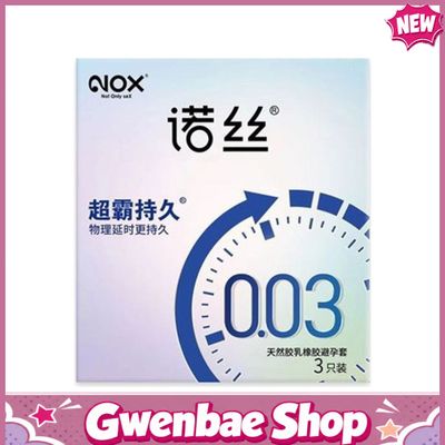 Bao cao su kéo dài quan hệ Nox 003 Speed Master Lasting - Hộp 3 cái Chính Hãng - Gwen Shop Chính Hãng