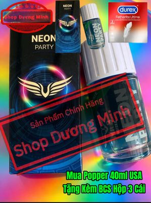 Mua Popper Neon Party 40ml USA, Tặng Kèm Hộp Bao Durex 3 Cái , Hàng Chính Hãng, Giá Tốt 