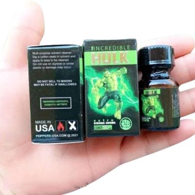 Hàng Chuẩn Nhập Khẩu - Dung Dịch Hít Thư Giãn The Incredible Hulk 10ml POPPERS-USA.COM - hương dịu, dùng cho cả nam và n