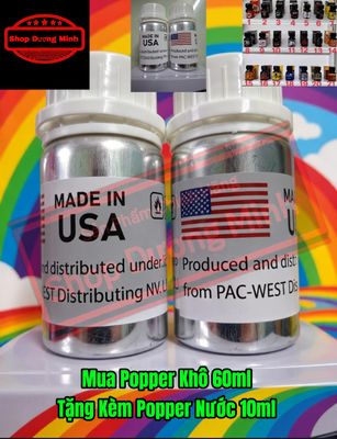 Popper khô 60ml USA, Hàng Chính Hãng , Tặng Kèm Popper Nước 10ml qy