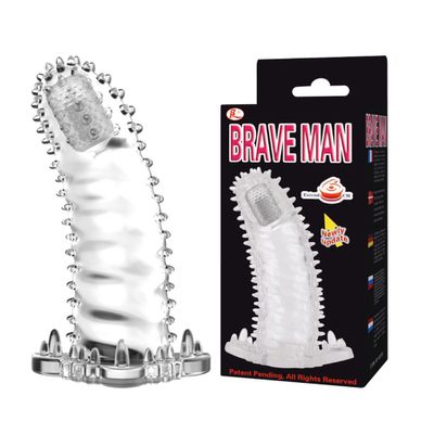 Dòng Cao Cấp Chính Hãng - Bao Su Cao Cấp Đôn Dên Brave Man Gai Rung Đầu Tăng Kích Thước 6 cm - ôm sát cảm giác thật, gia