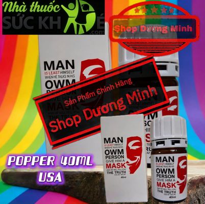 Popper 40ml USA, Hàng Chính Hãng, Tặng Kèm Popper 10ml USA Và bao durex