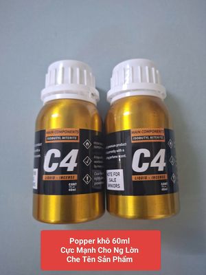 Phiên Bản Chính Hãng - Dung Dịch Hít Thư Giãn khô C4 60ml, Siêu Mạnh, Cực Phê Xuyên Não, Gây Ảo Giác, - hương dịu, dùng 