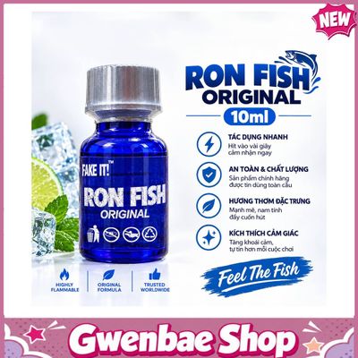 Chai Hít Tăng Khoái Cảm Kích Thích Bao Phê Popper Ron Fish Original 10ml Phiên Bản Mới - Gwenshop Chính Hãng