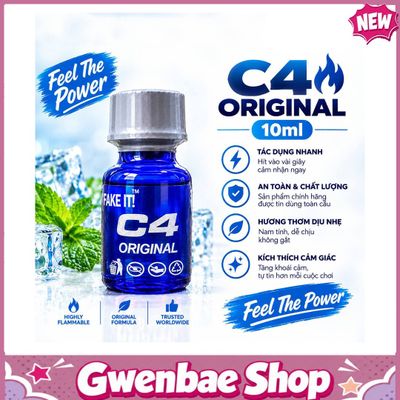 Chai Hít Tăng Khoái Cảm Kích Thích Bao Phê Popper C4 Original 10ml Phiên Bản Mới - Gwenshop Chính Hãng