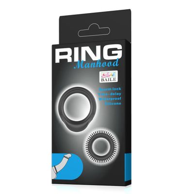 Hàng Nội Địa Cao Cấp - Bộ 2 Vòng Silicon Hỗ Trợ Manhood Cockring, giao hàng kín đáo
