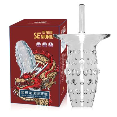 Phiên Bản Chính Hãng - Bao Su Cao Cấp Đôn Dên Hở Đầu Có Quai Đeo Chống Tuột Chấm Bi Wolf's Fang SE'涩妞妞 - ôm sát cảm giác