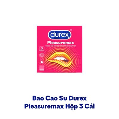 Hàng Chuẩn Nhập Khẩu - Bao Su Cao Cấp durex, hộp 3 cái, có gai, sản phẩm mẫu 2 3 - ôm sát cảm giác thật, giao hàng kín đ