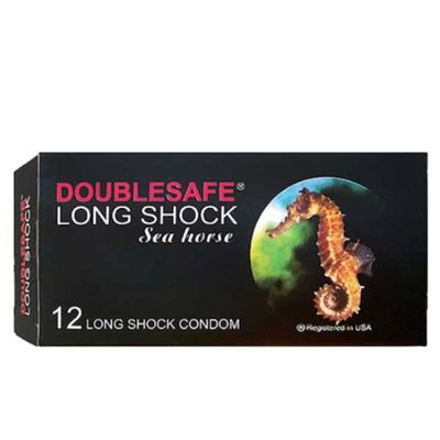 Hàng Chuẩn Nhập Khẩu - Bao Su Cao Cấp Cá Ngựa Doublesafe Sea Horse, Kéo Dài Thời Gian LONG SHOCK Sea horse 12 LONG SHOCK