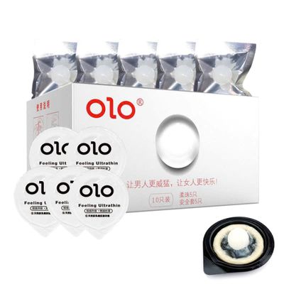 Hàng Nội Địa Cao Cấp - Bao Su Cao Cấp OLO Growth Bi Nhiều Gell Bôi Trơn Massa Điểm G Hộp 5 Bao, 5 Bi 10 pieces - ôm sát 
