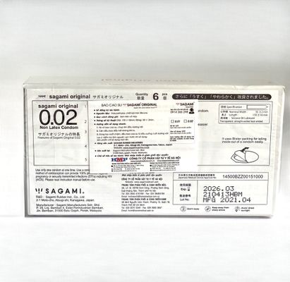 Hàng Chuẩn Nhập Khẩu - Bao Su Cao Cấp Siêu Mỏng Sagami Original 0.02 - Nhật Bản SAGAMI RUBBER INDUSTRIES 55 ±2 mm, 170 ±