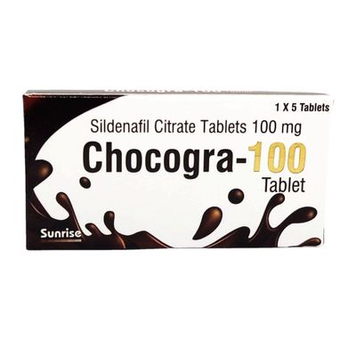 Dòng Cao Cấp Chính Hãng - Viên Nhai Cường Dương Vị Socola Chocogra 100mg Sunrise 5 tablet, giao hàng kín đáo
