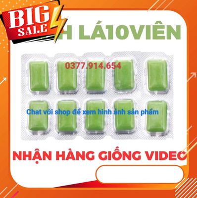 Hàng Chuẩn Nhập Khẩu - 2 hộp kẹo xanh lá cây 10 viên/1 hộp 10 viên, giao hàng kín đáo