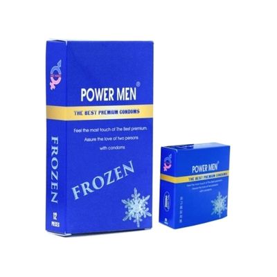 Hàng Chuẩn Nhập Khẩu - Bao Su Cao Cấp Gai Gân Mùi Bạc Hà Power Men Frozen 12 - ôm sát cảm giác thật, giao hàng kín đáo