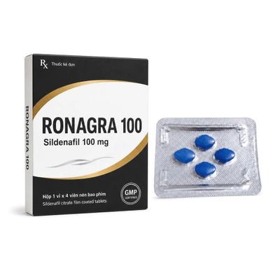Dòng Cao Cấp Chính Hãng - Viên hỗ trợ tăng cường sinh lý nam Ronagra 100 4 Viên Sildenafil 100 mg - hàng nhập khẩu, dùng