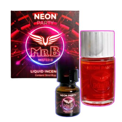 Hàng Chuẩn Nhập Khẩu - Combo Dung Dịch Hít Thư Giãn Neon Party Đỏ Dạ Quang 50ml Mỹ Chai 40ml + 10ml MRB MISTER B - hương