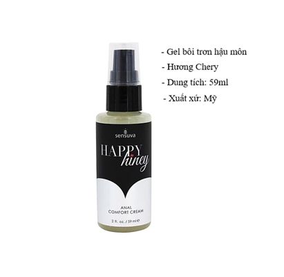 Dòng Cao Cấp Chính Hãng - Tuýp Kem Trơn Hậu Môn Sensuva Happy Hiney - Mỹ 59ml - dịu nhẹ, không gây khô rát